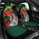Custom Senegal Champions Football 2026 Car Seat Cover Teranga Lions G.O.A.T Mascot - African Renaissance Monument