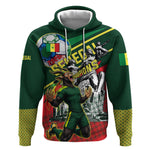 Custom Senegal Champions Football 2026 Hoodie Teranga Lions G.O.A.T Mascot - African Renaissance Monument