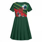 Custom Senegal Champions Football 2026 Kid Short Sleeve Dress Teranga Lions G.O.A.T Mascot - African Renaissance Monument