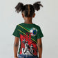 Custom Senegal Champions Football 2026 Kid T shirt Teranga Lions G.O.A.T Mascot - African Renaissance Monument