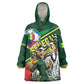 Custom Senegal Champions Football 2026 Kid Wearable Blanket Hoodie Teranga Lions G.O.A.T Mascot - African Renaissance Monument
