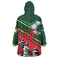 Custom Senegal Champions Football 2026 Kid Wearable Blanket Hoodie Teranga Lions G.O.A.T Mascot - African Renaissance Monument