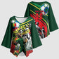 Custom Senegal Champions Football 2026 Kimono Sleeve Blouse Teranga Lions G.O.A.T Mascot - African Renaissance Monument