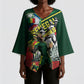 Custom Senegal Champions Football 2026 Kimono Sleeve Blouse Teranga Lions G.O.A.T Mascot - African Renaissance Monument