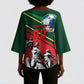 Custom Senegal Champions Football 2026 Kimono Sleeve Blouse Teranga Lions G.O.A.T Mascot - African Renaissance Monument