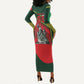 Custom Senegal Champions Football 2026 Long Sleeve Bodycon Dress Teranga Lions G.O.A.T Mascot - African Renaissance Monument