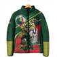 Custom Senegal Champions Football 2026 Padded Jacket Teranga Lions G.O.A.T Mascot - African Renaissance Monument