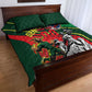 Custom Senegal Champions Football 2026 Quilt Bed Set Teranga Lions G.O.A.T Mascot - African Renaissance Monument