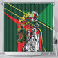 Custom Senegal Champions Football 2026 Shower Curtain Teranga Lions G.O.A.T Mascot - African Renaissance Monument