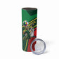Custom Senegal Champions Football 2026 Skinny Tumbler Teranga Lions G.O.A.T Mascot - African Renaissance Monument
