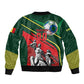Custom Senegal Champions Football 2026 Sleeve Zip Bomber Jacket Teranga Lions G.O.A.T Mascot - African Renaissance Monument