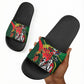 Custom Senegal Champions Football 2026 Slide Sandals Teranga Lions G.O.A.T Mascot - African Renaissance Monument