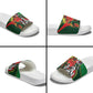 Custom Senegal Champions Football 2026 Slide Sandals Teranga Lions G.O.A.T Mascot - African Renaissance Monument