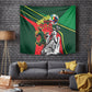 Custom Senegal Champions Football 2026 Tapestry Teranga Lions G.O.A.T Mascot - African Renaissance Monument
