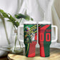 Custom Senegal Champions Football 2026 Tumbler With Handle Teranga Lions G.O.A.T Mascot - African Renaissance Monument