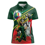 Custom Senegal Champions Football 2026 Women Polo Shirt Teranga Lions G.O.A.T Mascot - African Renaissance Monument