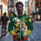 Custom Senegal Champions Football 2026 Zip Hoodie Teranga Lions G.O.A.T Mascot - African Renaissance Monument