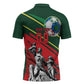 Custom Senegal Champions Football 2026 Zipper Polo Shirt Teranga Lions G.O.A.T Mascot - African Renaissance Monument