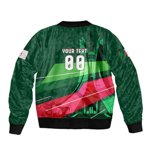 Personalized Algeria Football Champions Bomber Jacket Fennec Fox Mascot - Algiers Martyrs Memorial