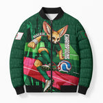 Personalized Algeria Football Champions Bomber Puffer Jacket Fennec Fox Mascot - Algiers Martyrs Memorial