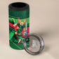 Personalized Algeria Football Champions 4 in 1 Can Cooler Tumbler Fennec Fox Mascot - Algiers Martyrs Memorial