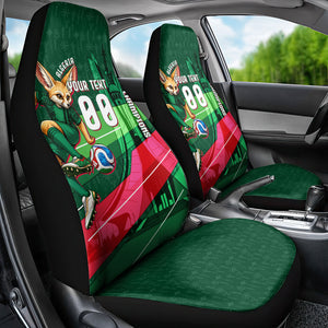 Personalized Algeria Football Champions Car Seat Cover Fennec Fox Mascot - Algiers Martyrs Memorial