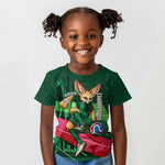 Personalized Algeria Football Champions Kid T shirt Fennec Fox Mascot - Algiers Martyrs Memorial