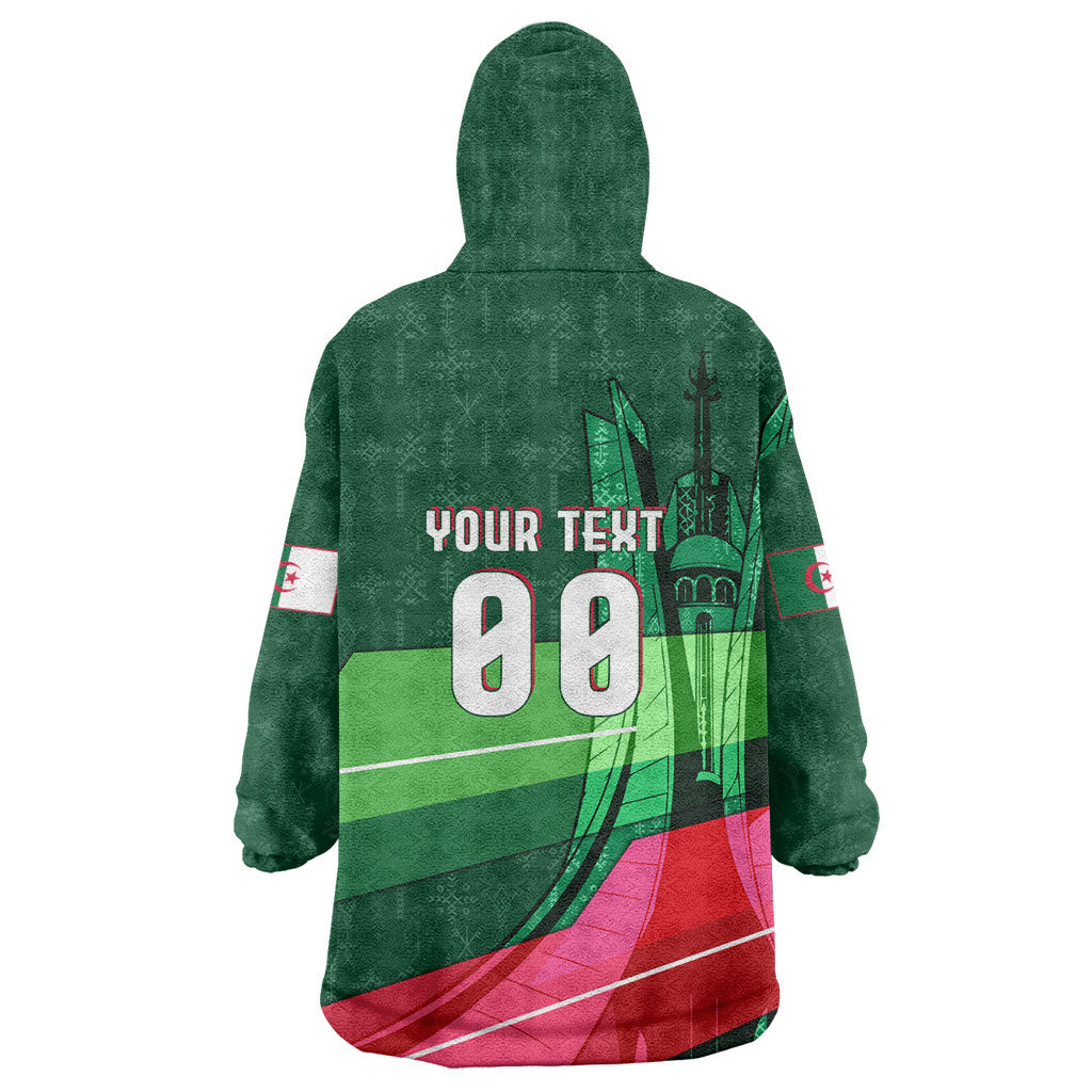 Personalized Algeria Football Champions Kid Wearable Blanket Hoodie Fennec Fox Mascot - Algiers Martyrs Memorial