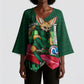 Personalized Algeria Football Champions Kimono Sleeve Blouse Fennec Fox Mascot - Algiers Martyrs Memorial
