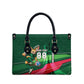 Personalized Algeria Football Champions Leather Bag Fennec Fox Mascot - Algiers Martyrs Memorial