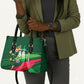 Personalized Algeria Football Champions Leather Bag Fennec Fox Mascot - Algiers Martyrs Memorial