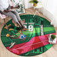 Personalized Algeria Football Champions Round Carpet Fennec Fox Mascot - Algiers Martyrs Memorial