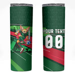 Personalized Algeria Football Champions Skinny Tumbler Fennec Fox Mascot - Algiers Martyrs Memorial