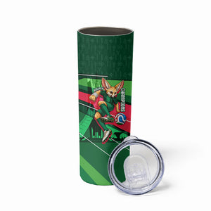 Personalized Algeria Football Champions Skinny Tumbler Fennec Fox Mascot - Algiers Martyrs Memorial