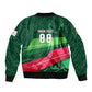 Personalized Algeria Football Champions Sleeve Zip Bomber Jacket Fennec Fox Mascot - Algiers Martyrs Memorial