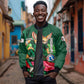 Personalized Algeria Football Champions Sleeve Zip Bomber Jacket Fennec Fox Mascot - Algiers Martyrs Memorial
