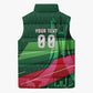 Personalized Algeria Football Champions Sleeveless Puffer Jacket Fennec Fox Mascot - Algiers Martyrs Memorial