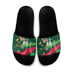Personalized Algeria Football Champions Slide Sandals Fennec Fox Mascot - Algiers Martyrs Memorial