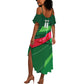 Personalized Algeria Football Champions Summer Maxi Dress Fennec Fox Mascot - Algiers Martyrs Memorial