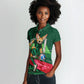 Personalized Algeria Football Champions Women Polo Shirt Fennec Fox Mascot - Algiers Martyrs Memorial