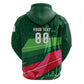 Personalized Algeria Football Champions Zip Hoodie Fennec Fox Mascot - Algiers Martyrs Memorial