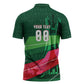 Personalized Algeria Football Champions Zipper Polo Shirt Fennec Fox Mascot - Algiers Martyrs Memorial
