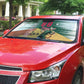 Personalized Algeria Champions Football 2026 Auto Sun Shade Fennec Fox Victory Mascot - Traditional Berber Pattern