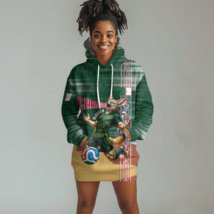 Personalized Algeria Champions Football 2026 Hoodie Dress Fennec Fox Victory Mascot - Traditional Berber Pattern