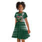Personalized Algeria Champions Football 2026 Kid Short Sleeve Dress Fennec Fox Victory Mascot - Traditional Berber Pattern