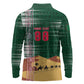 Personalized Algeria Champions Football 2026 Long Sleeve Polo Shirt Fennec Fox Victory Mascot - Traditional Berber Pattern