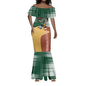 Personalized Algeria Champions Football 2026 Mermaid Dress Fennec Fox Victory Mascot - Traditional Berber Pattern