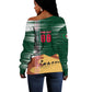 Personalized Algeria Champions Football 2026 Off Shoulder Sweater Fennec Fox Victory Mascot - Traditional Berber Pattern