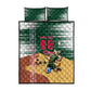 Personalized Algeria Champions Football 2026 Quilt Bed Set Fennec Fox Victory Mascot - Traditional Berber Pattern