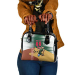 Personalized Algeria Champions Football 2026 Shoulder Handbag Fennec Fox Victory Mascot - Traditional Berber Pattern